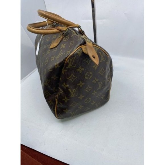 Louis Vuitton Speedy Brown Monogram Canvas Shoulder Bag - Picture 7 of 9